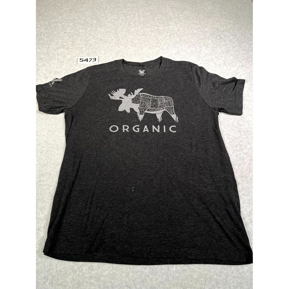 Vortex Optics T Shirt Mens Large Black Moose Meat Cuts Graphic Crew Neck